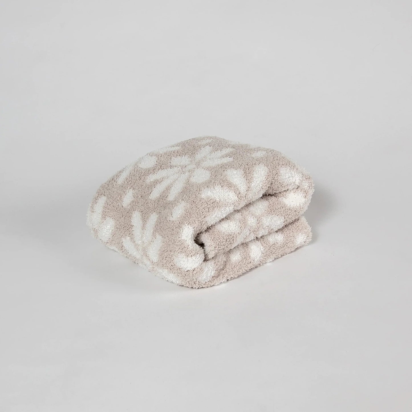 Errötende Beige und weiße Gänseblümchen-Druck Kleinkind-Decke