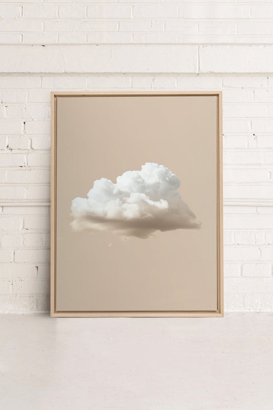 CREAM CLOUD, Mixed media on stretched canvas