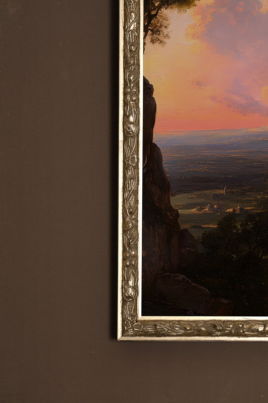 EPISCHE LANDSCHAFT, SILBERNER VINTAGE RAHMEN