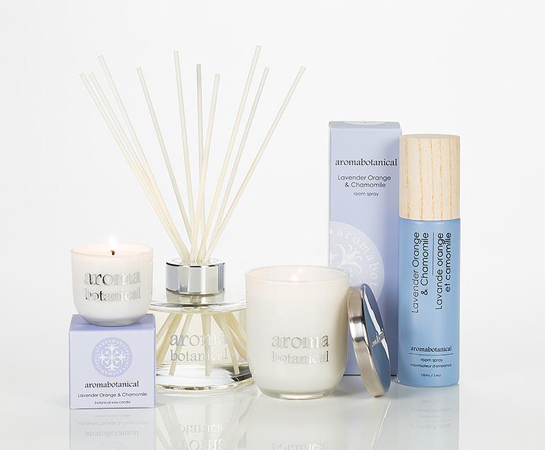 Mini Lavendel-Orange-Kamille-Kerze mit beruhigender Mischung von Aromabotanical