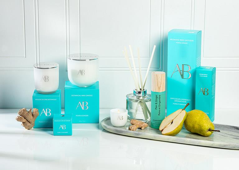 Mini Birnen-Ingwer-Duftkerze mit Gewürz- & Ambernoten von Aromabotanical