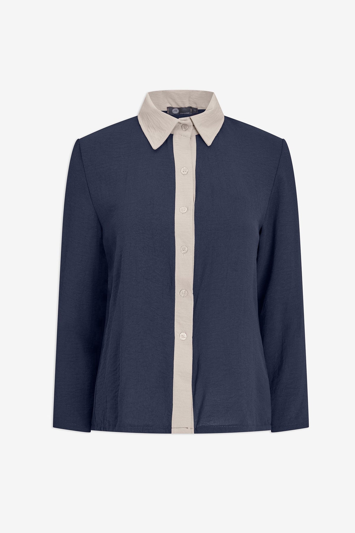 Women's Color-Block Button-Down Shirt