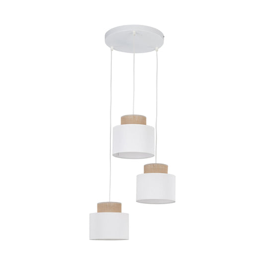 DUO White Jute Natural Pendant Light 3 - AURABAGS SHOP