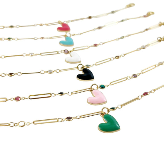 Heart Pop Bracelet - Cherries Jubilee (Magenta)