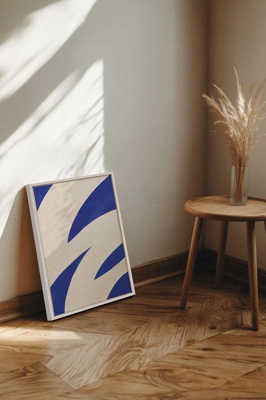 COBALT FLOW, Mischtechnik auf Leinwand