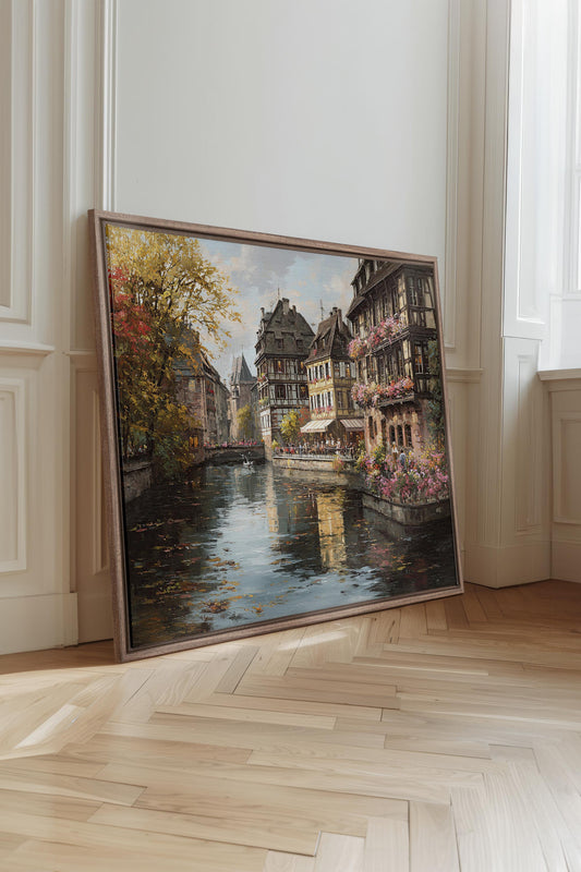 BLUMENBLÄTTERKANAL, Kunstwerk auf gespannter Leinwand