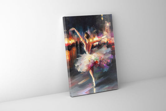 Leinwandbild Elegante Tänzerin Impasto – Fine Art – Wanddekoration