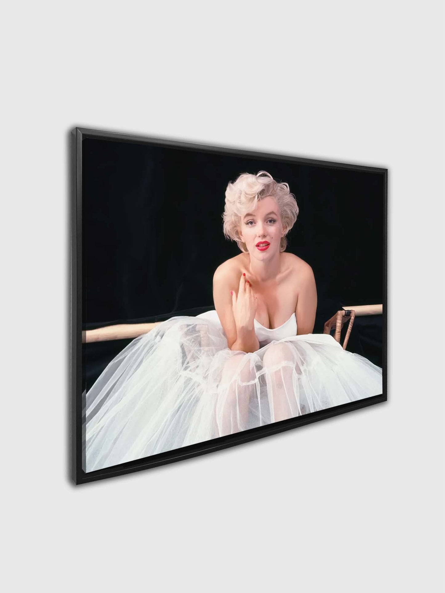 Marilyn im weißen Kleid – Wandkunstdarstellung – Kunstdruck – Diamantfirnis
