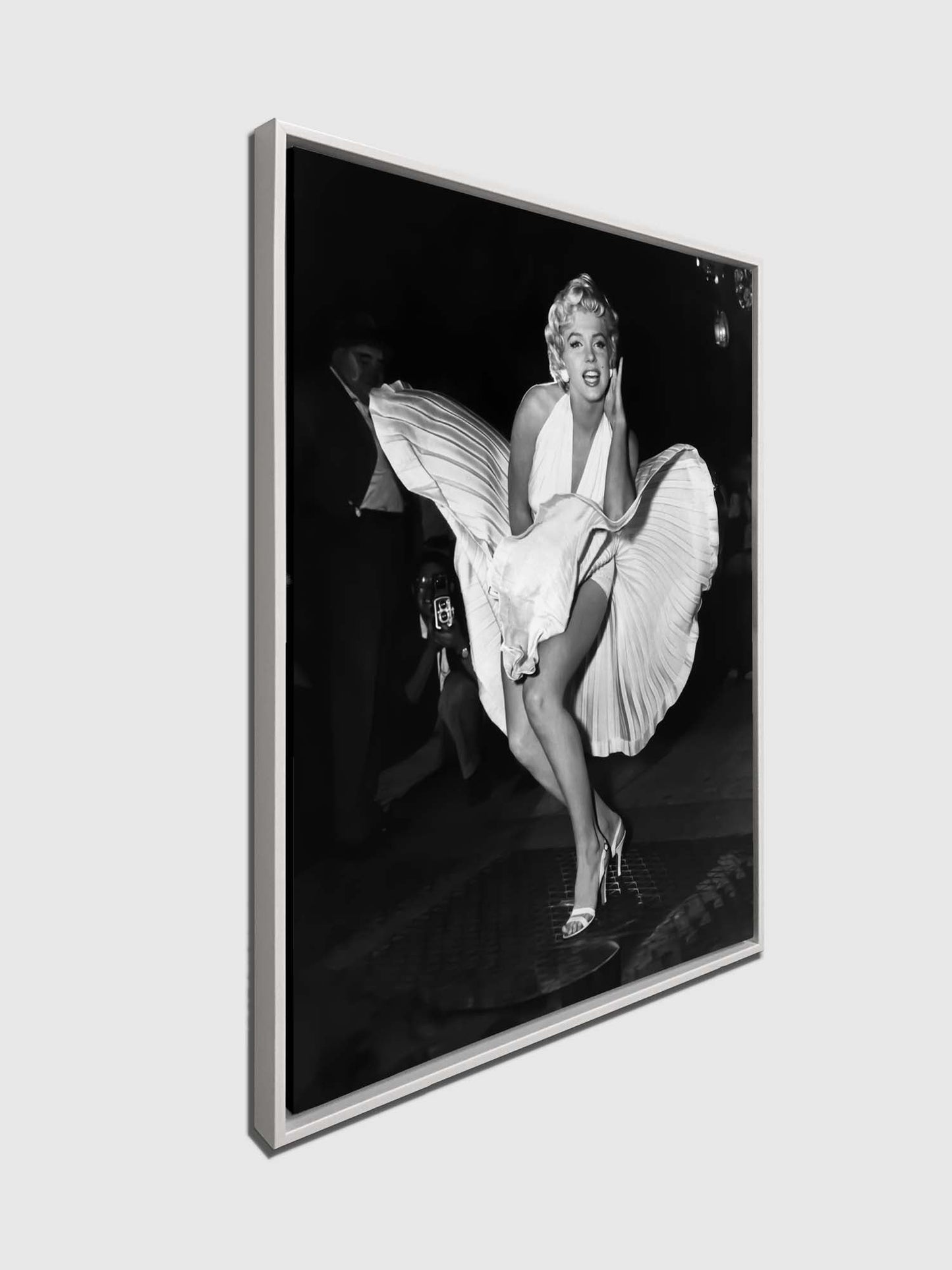 Wandbild – Ikonische Szene von Marilyn im weißen Kleid – Leinwandbild