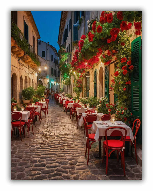 Italienisches Café 36" x 48" Leinwandbild