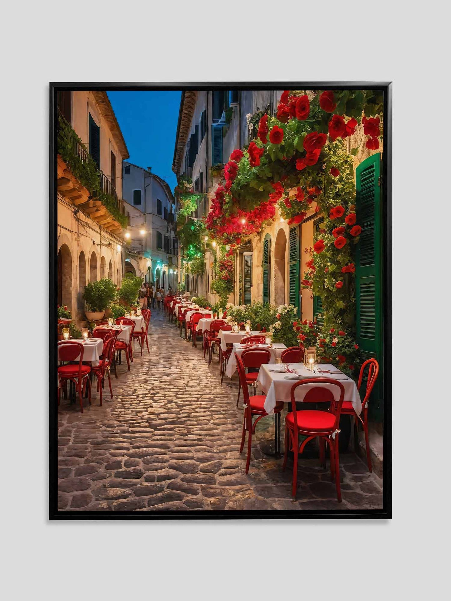 Italienisches Café 36" x 48" Leinwandbild