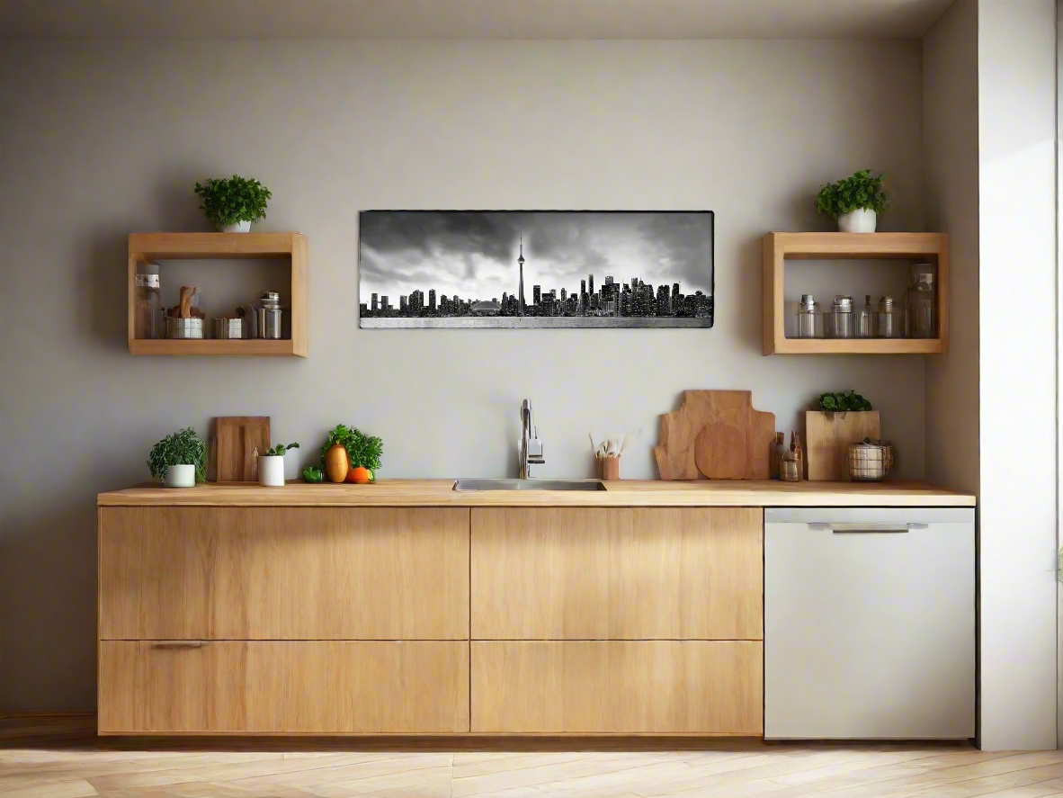 Toronto und CN Tower in Schwarz-Weiß – Stadtpanorama