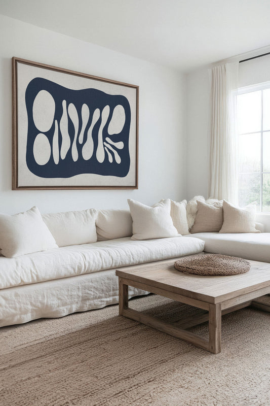 ONDE CRÉATIVE, Kunstwerk auf gespannter Leinwand
