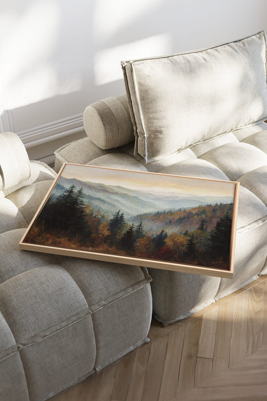 MOUNTAIN MORNING II, Werk auf gespannter Leinwand