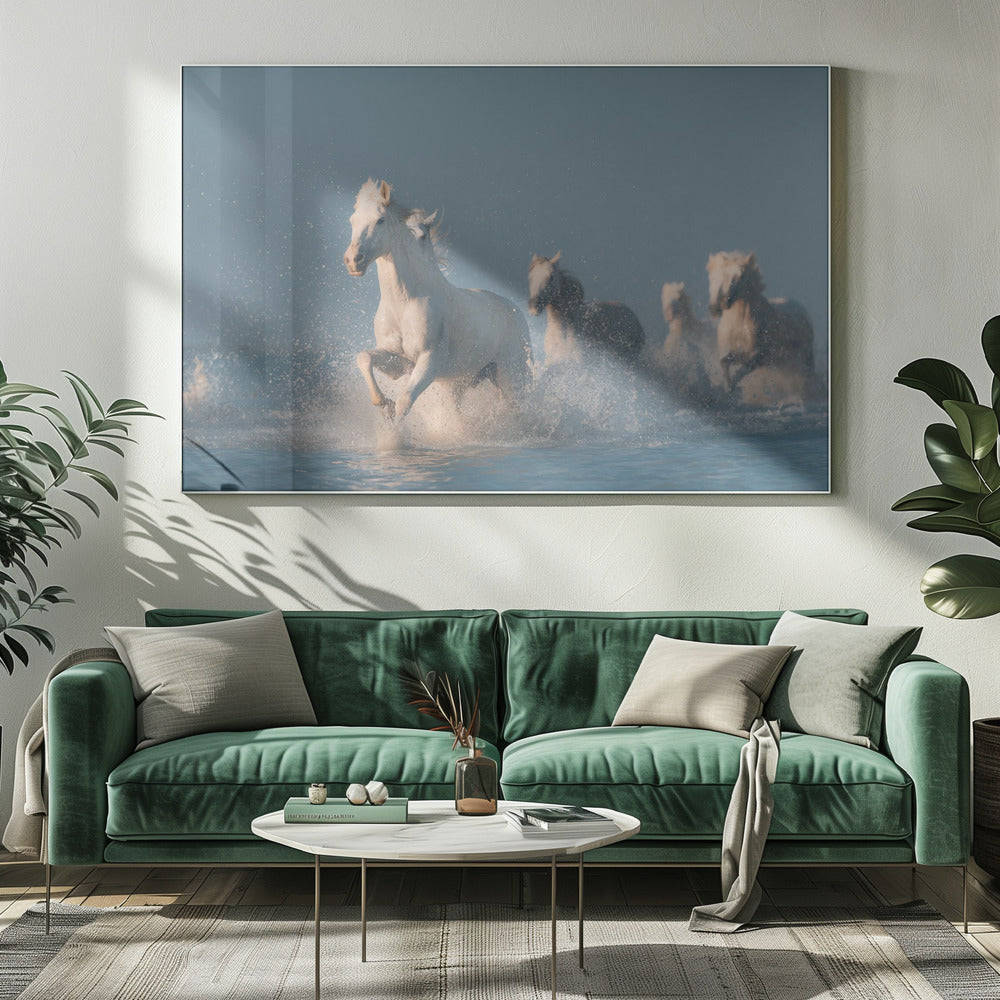 Wandbild Engel der Camargue. Pferd