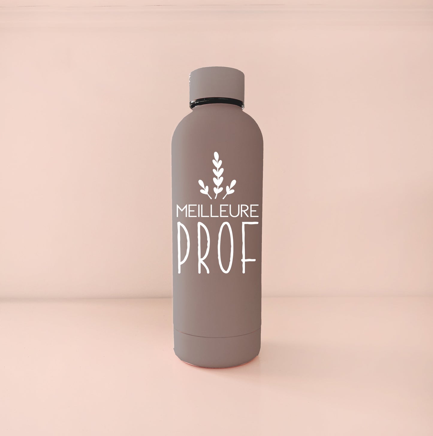Kaffeebraune Thermosflasche – Beste Lehrerin oder Erzieherin – weiß