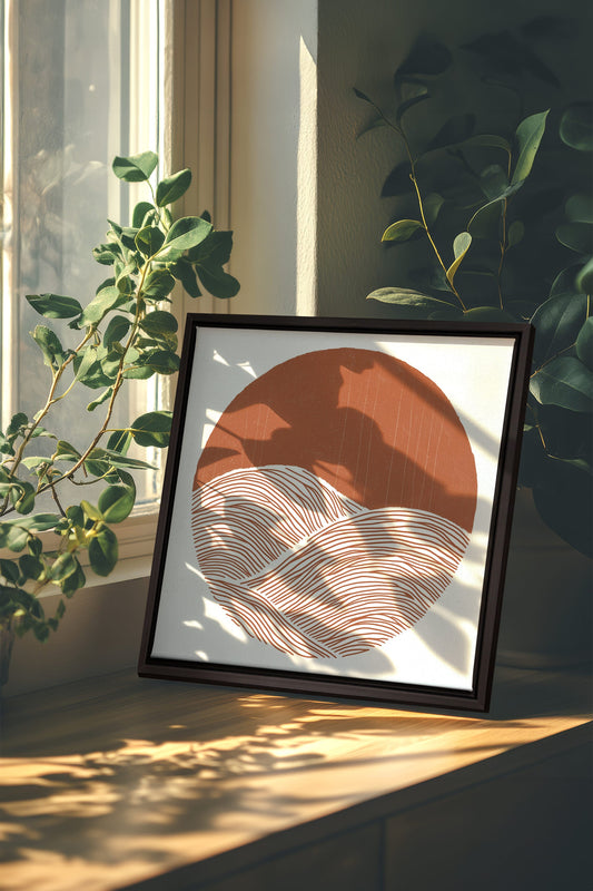 EARTH WAVES, Werk auf gespannter Leinwand