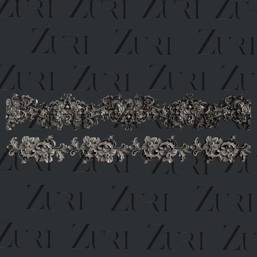 Zuri Designs Floral Borders Set 3