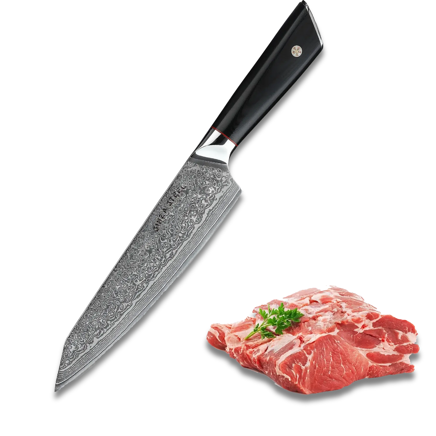 HAGAKURE 21 | Kochmesser 8" - 67 Lagen AUS 10 Stahl