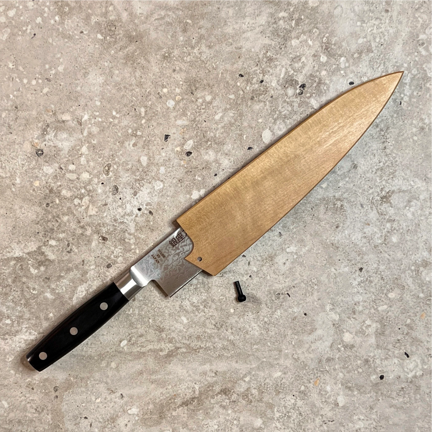 Ginza Steel Magnolie Holz Saya für 200mm Gyuto/Santoku Messer