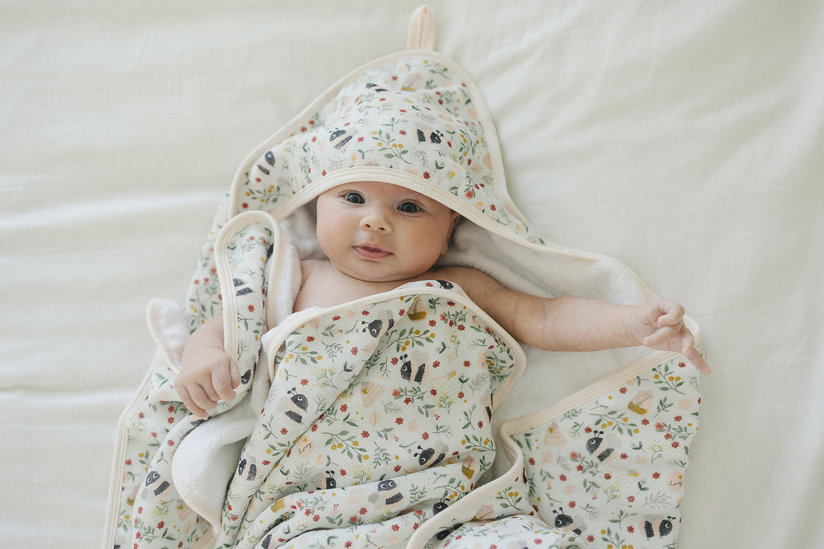 Hooded Towel Set - Bumble Bees