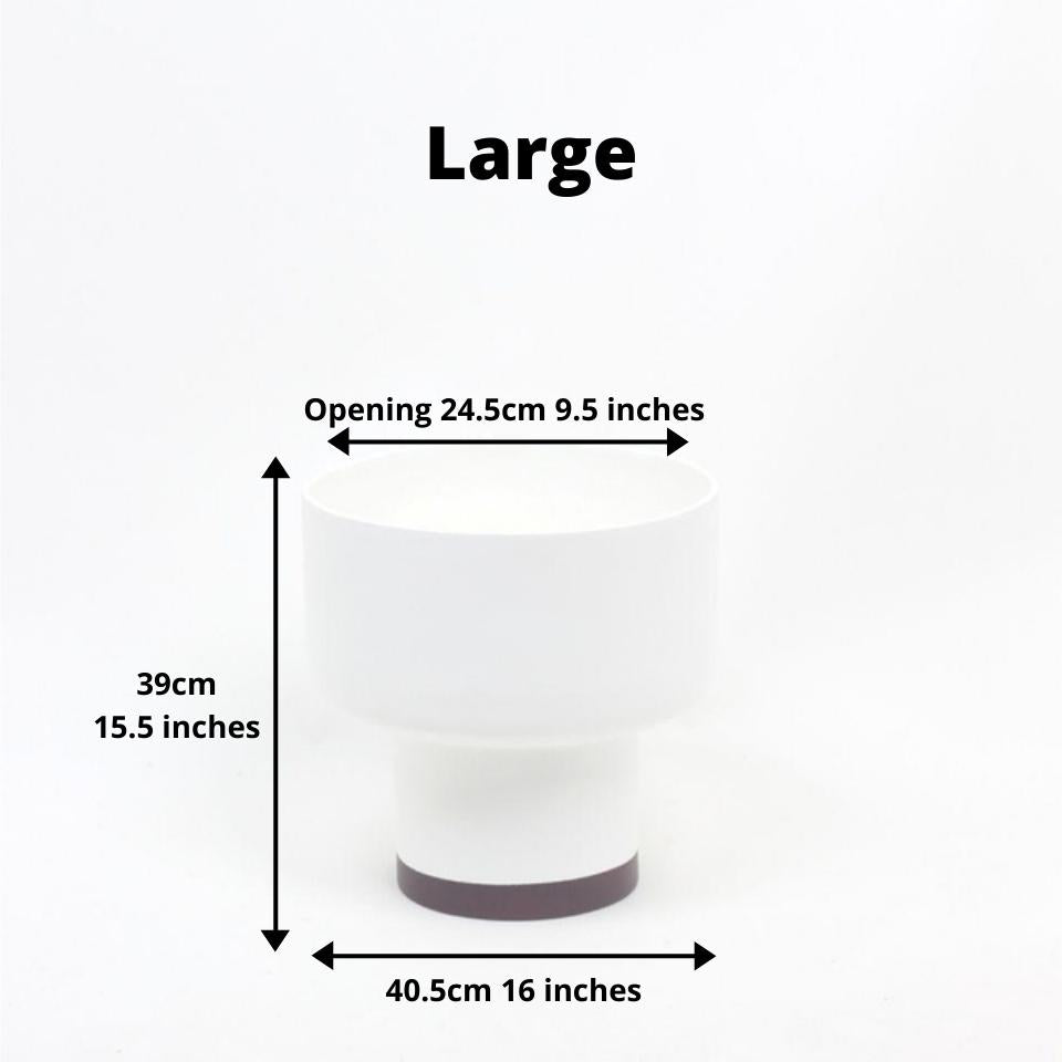 Perla – Pflanzgefäß „White Bamboo Mid-Century Mushroom“