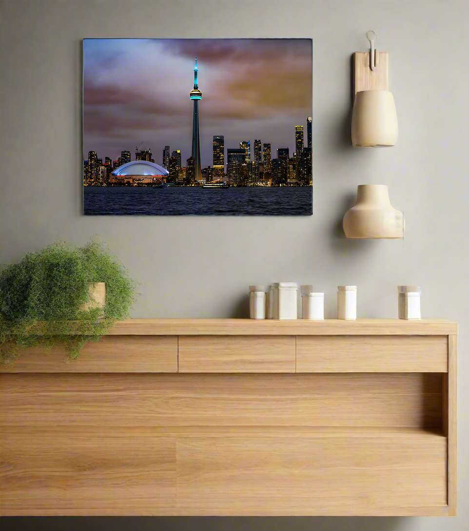 Wandkunst Der CN Tower, Roger Center und der Ontariosee