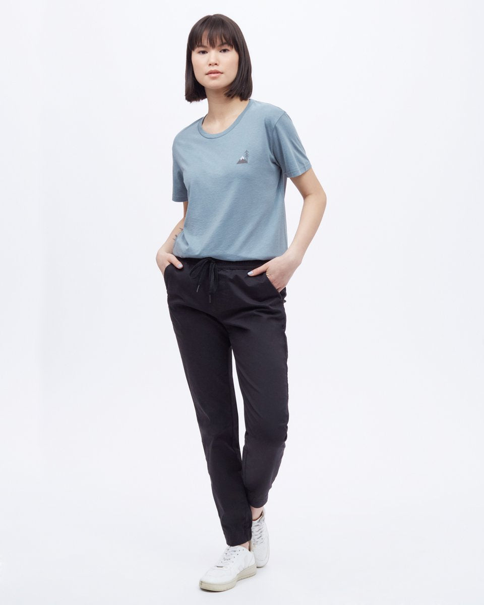 Peaks-Stickerei-T-Shirt