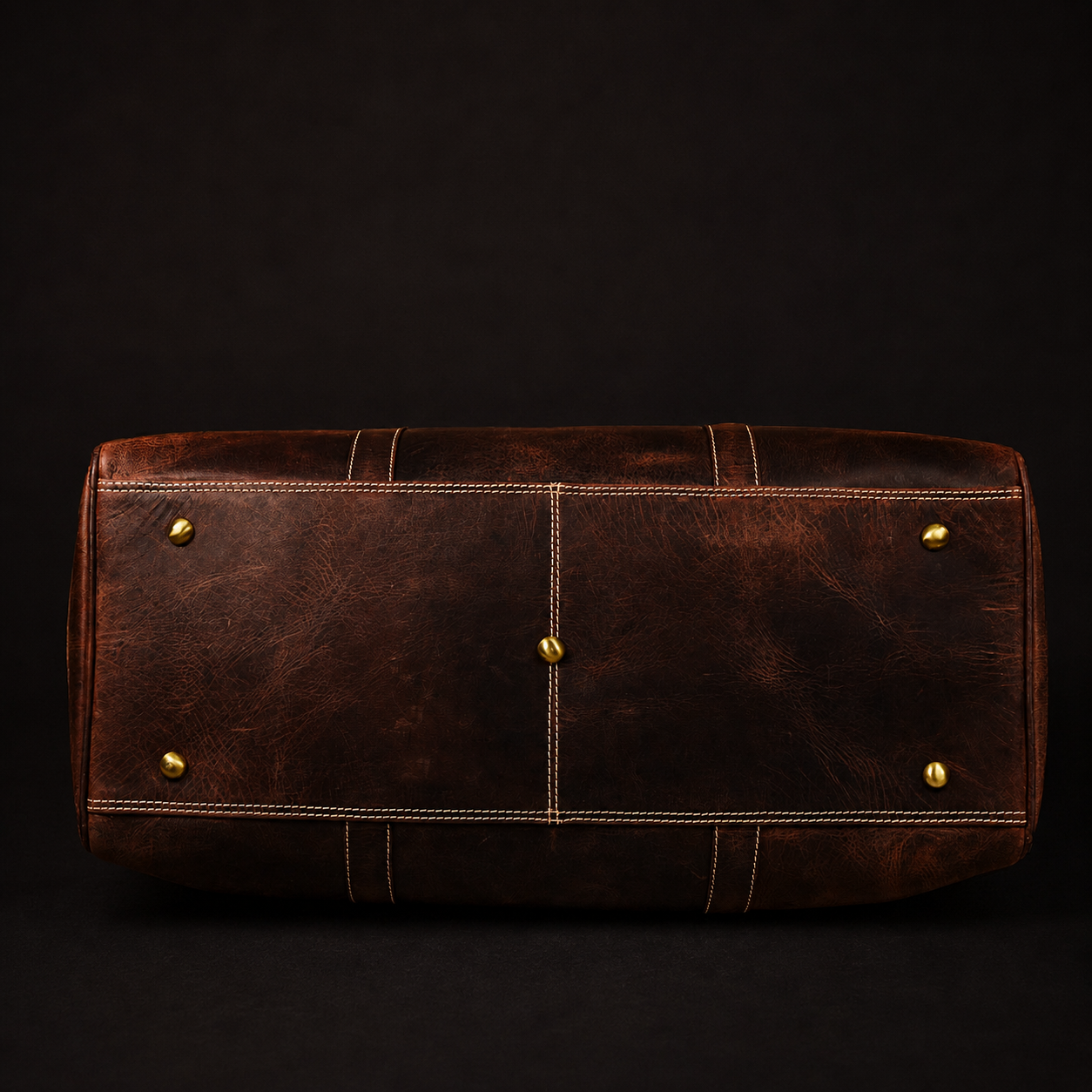 The Wayfarer Bag – Klassische Reisetasche aus braunem Vollnarbenleder