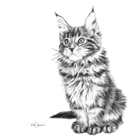 Adorable Cat - nursery decor - art print