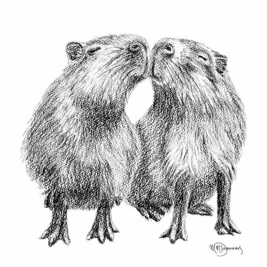 Capybaras - greeting card