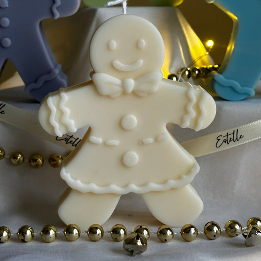 Von Hand gegossene Sojawachs-Kerze mit Lebkuchen-Duft: Weihnachtsdeko-Geschenk