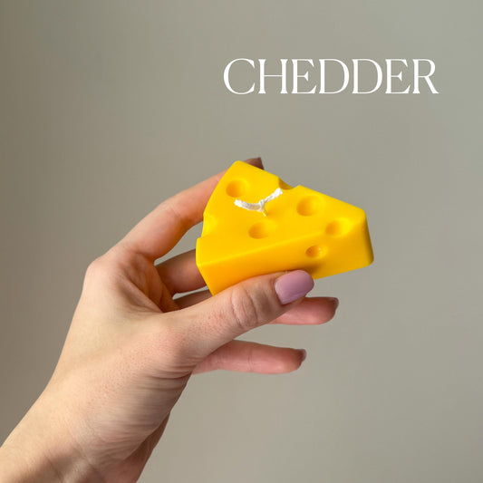 Handgemachte Käse-Sojakerze | Einzigartige Lebensmittelkerzen-Deko