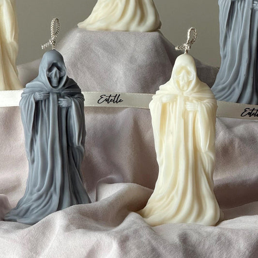Handgemachte Geisterkerze: Gruselige Halloween-Deko, Sojawachs