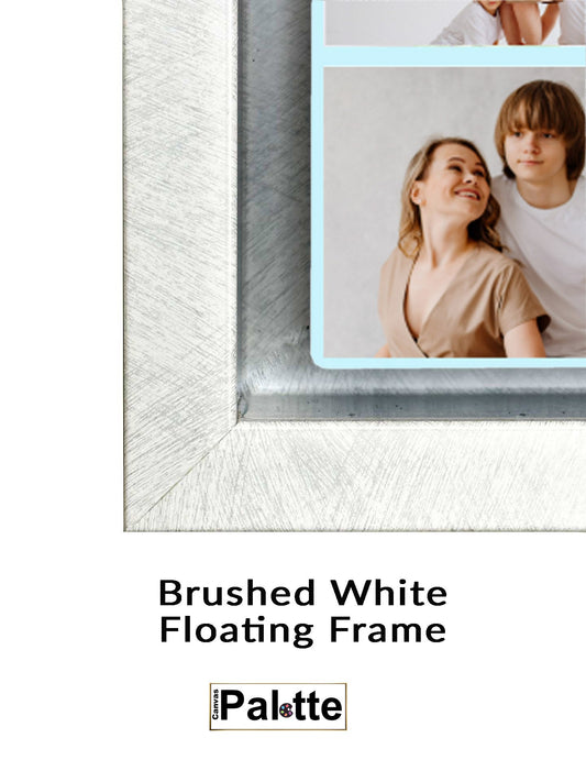 Floating Frame gebürstet weiß