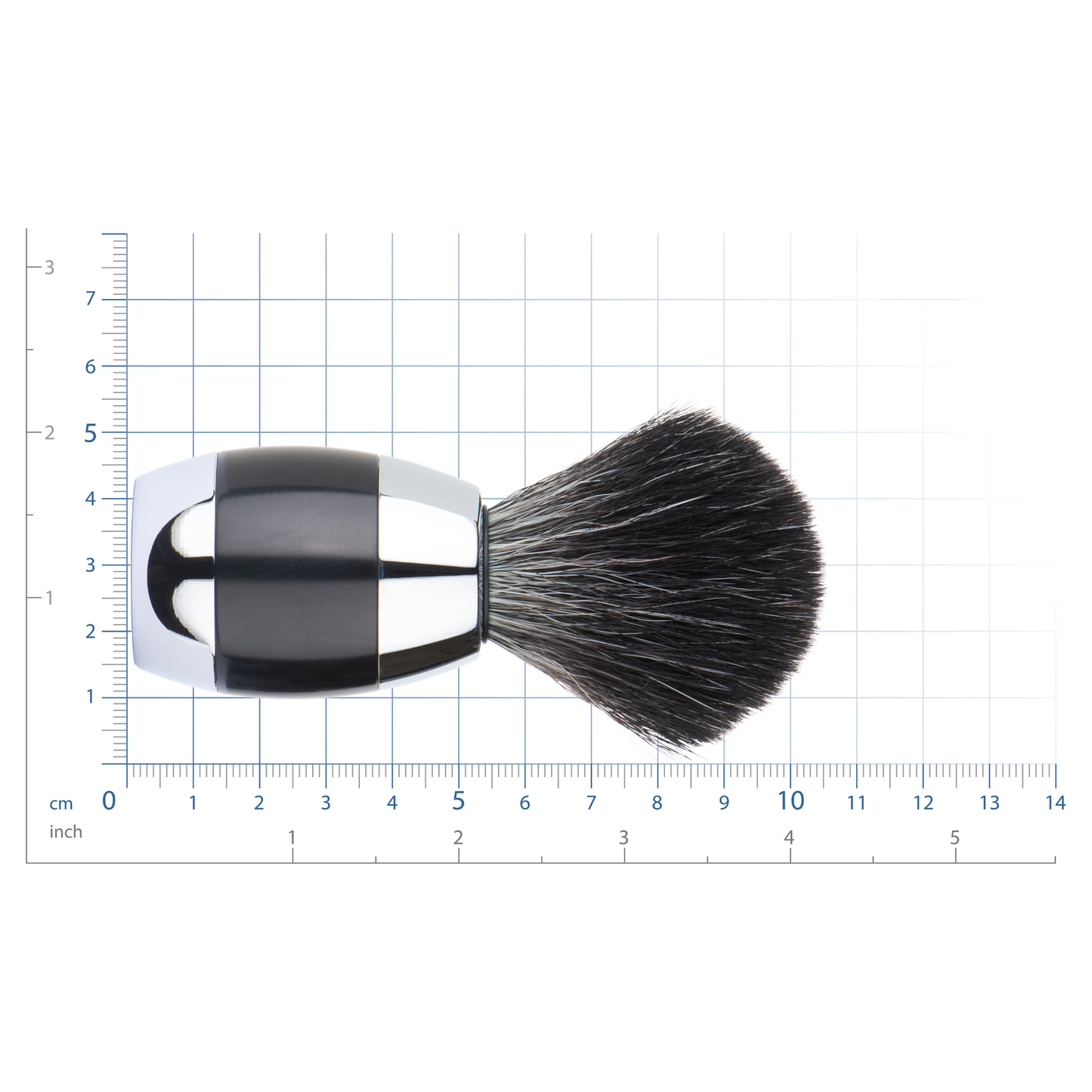 MERKUR Shaving Brush 1201 with Vegan Synthetic Hair in Bright Chrome