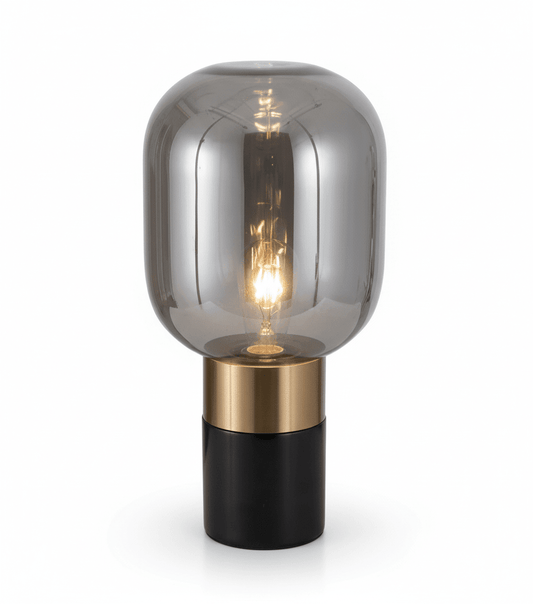 Midnight Smoke & Brass Table Light