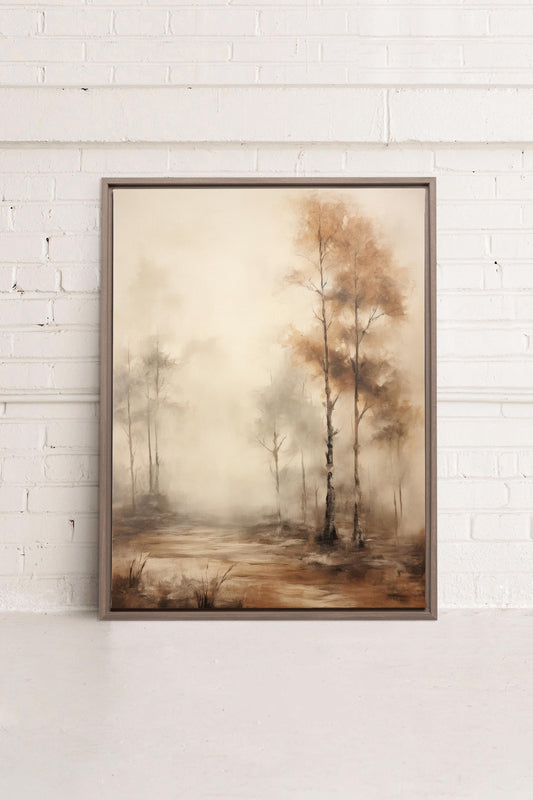 RÄTSELHAFTER WALD, Kunstwerk auf gespannter Leinwand