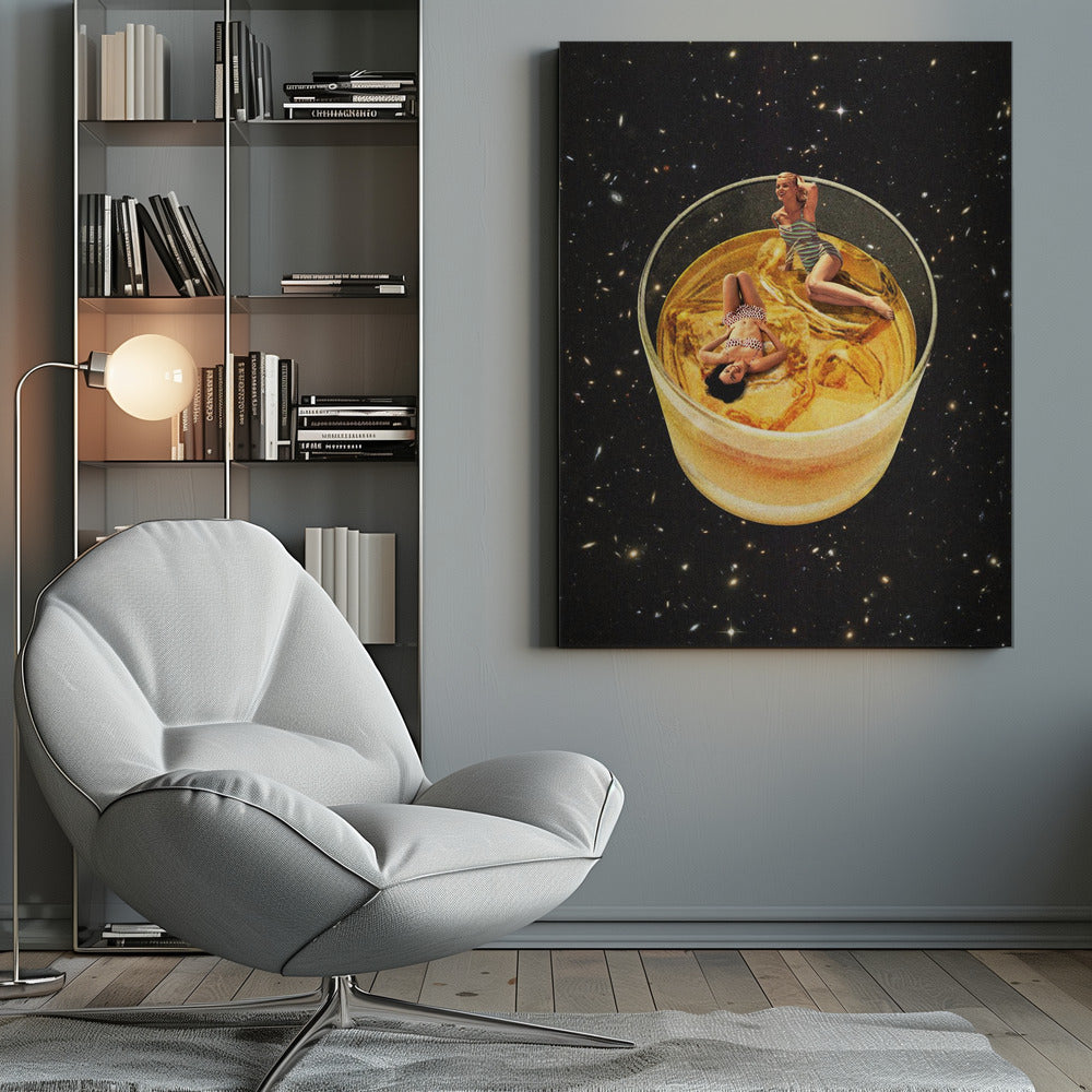 Wandbild Whisky-Freunde – On the rocks