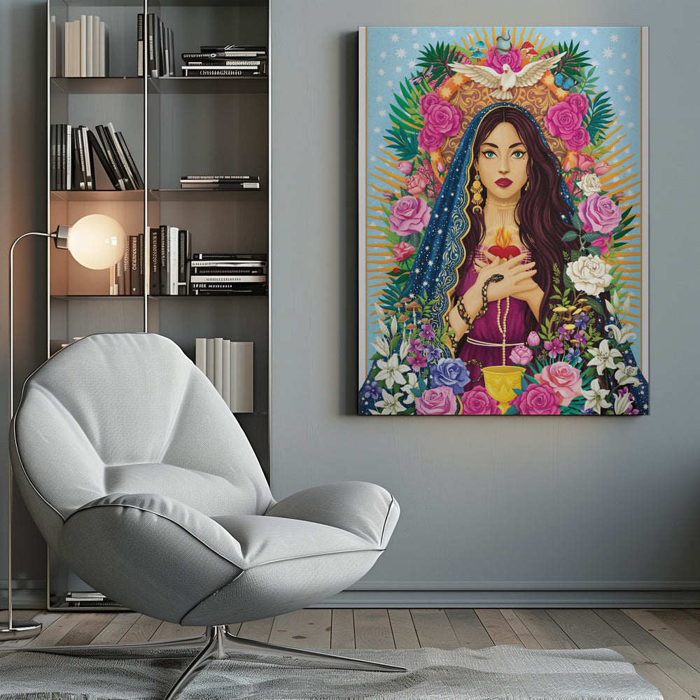 Wandbild Mutter Maria / Maria Magdalena
