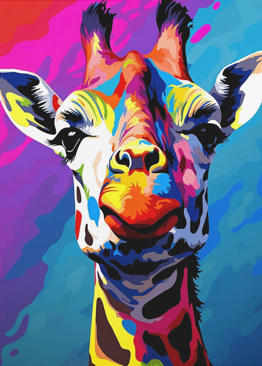 Wandbild Giraffe Pop Art