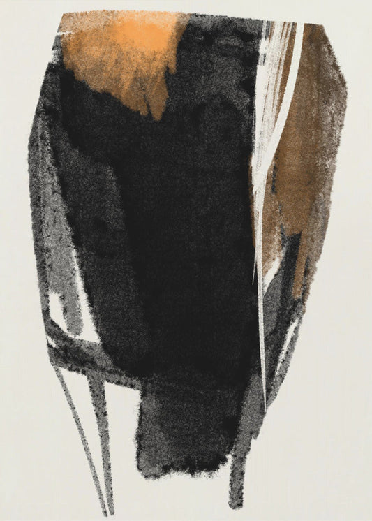 Wandbild Schwarze Figur auf neutralem Hintergrund 2