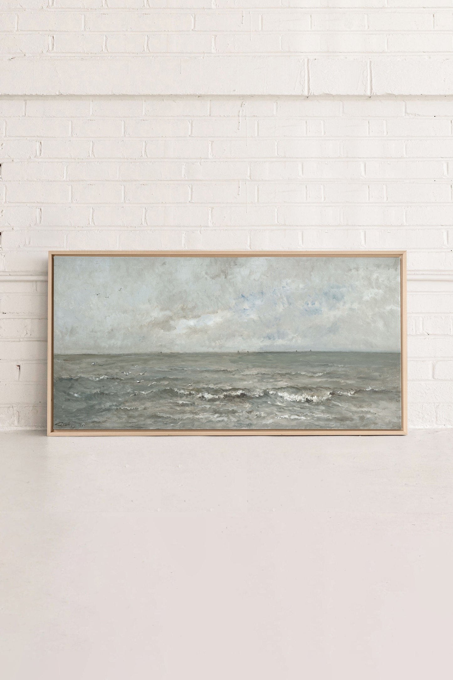 SIGNATUR-MEERESBILD, Kunstwerk auf gespannter Leinwand