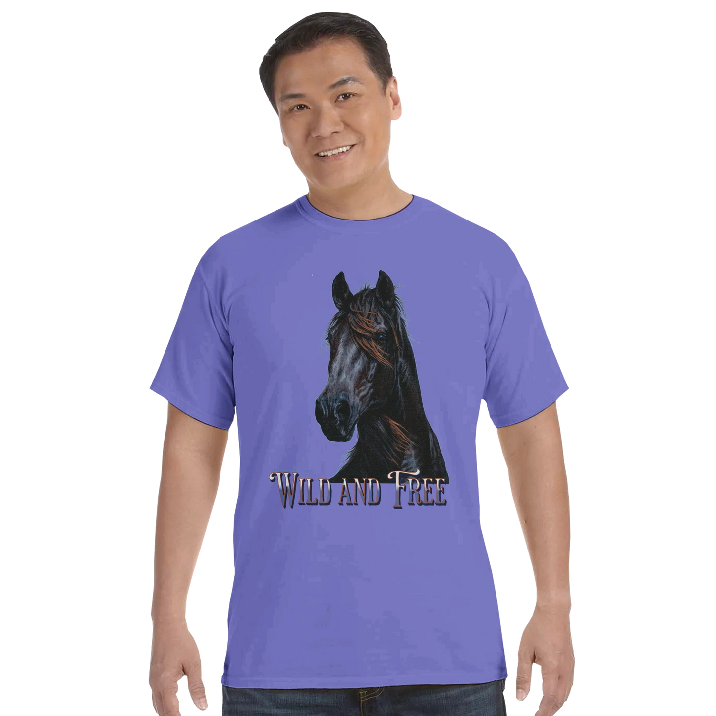 Wild and Free Comfort Colors Unisex T-Shirt – 100 % Baumwolle