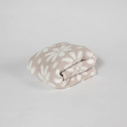 Errötende Beige und weiße Gänseblümchen-Druck Kleinkind-Decke