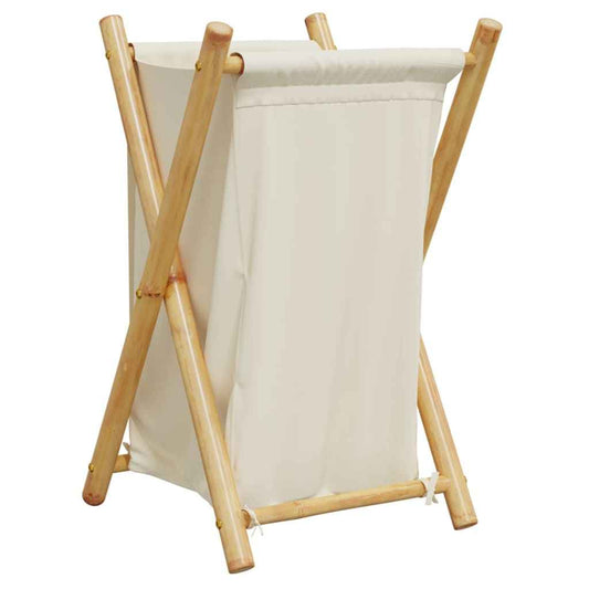 Cream White Laundry Basket 41.5 × 36 × 63.5 cm – Clothes Hamper & Storage Basket (Germany Delivery Only)