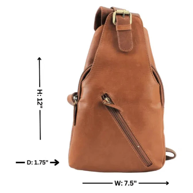 Premium Leather Sling Bag | Backpack | Crossbody Messenger Bag