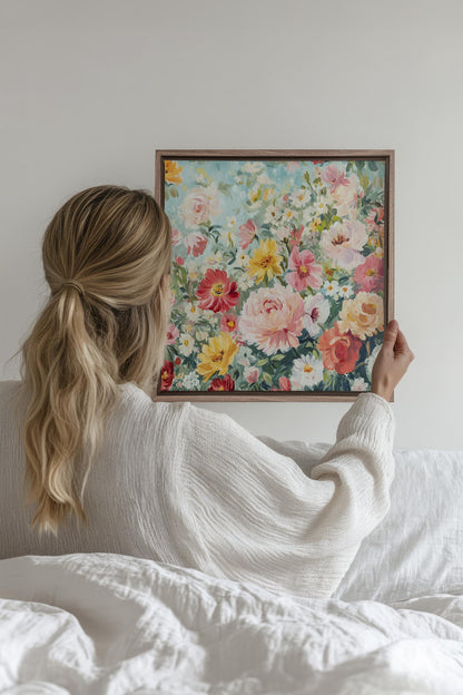 ÉCLAT DE SAISON, Oeuvre sur toile étirée