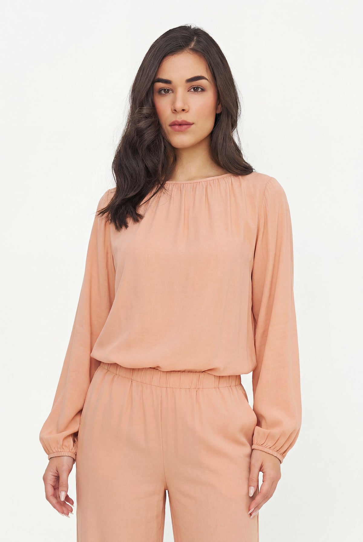 Women's Woven Boat-Neck Top