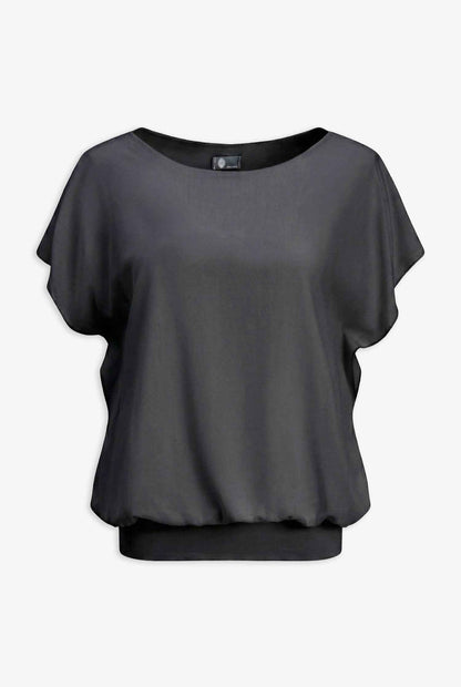 Women's Woven Boat-Neck Top